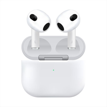 Airpods 3rd generation wireless headphonesのイラスト素材