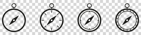Compass icon set. Compass symbol. Vectorのイラスト素材