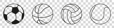Sport balls set. Ball icons.Vector.のイラスト素材