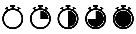 Timers icon on transparent background. isolated vector elements. stop watch symbol.のイラスト素材