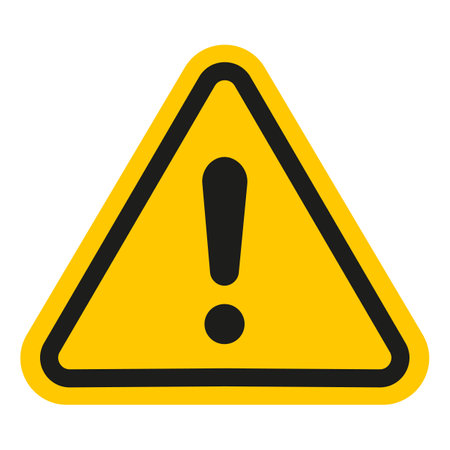 Caution warning signs set. Exclamation mark.のイラスト素材