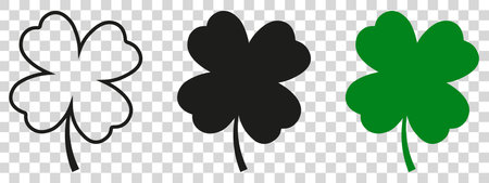 four leaf clover vector icon. flat illustration, sign, symbolのイラスト素材