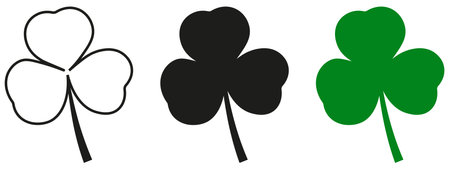 Four leaf clover icon. Vector illustration isolated on white background.のイラスト素材