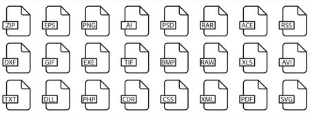 Document File Type Format lineのイラスト素材