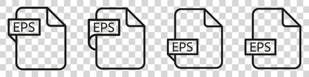 Eps file format document type colored icon.のイラスト素材