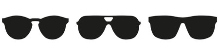 A set of glasses isolated. Vector glasses model icons.のイラスト素材
