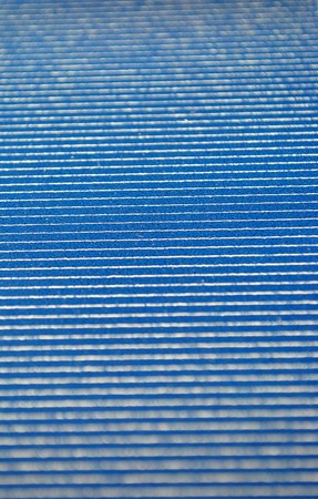 Solar Panel with background blue sky and white cloudsの写真素材