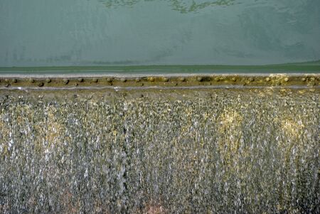 artificial waterfall waterの写真素材