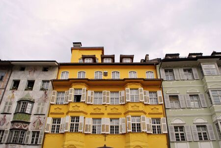 old buildings in the city centerの写真素材