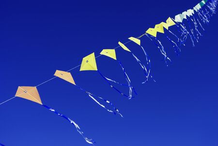 kites with blue sky backgroundの写真素材