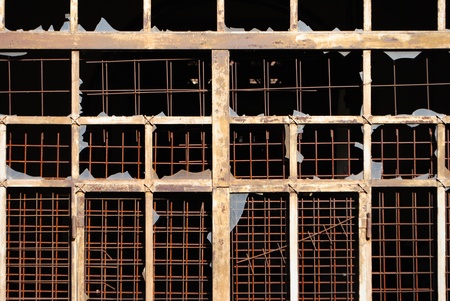 wrought iron and broken glassの写真素材