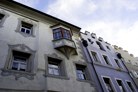 building with windows, Tyrolean architecture