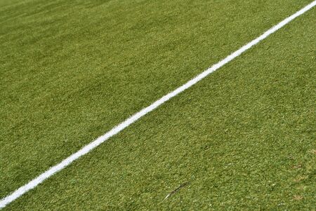 artificial grass with white lines for football field