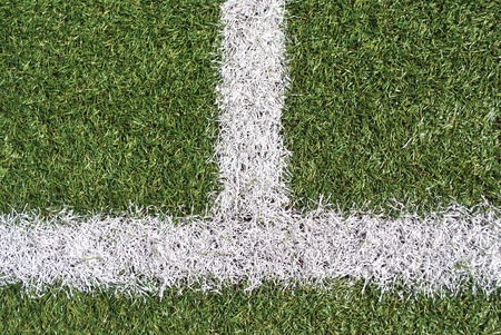 artificial grass with white lines for football fieldの写真素材