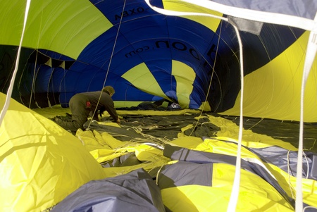 DOBBIACO, ITALY - JANUARY 15: Hot Air Balloon Festival in the Italian Dolomites January 15, 2011 In Dobbiaco, Trentino-South Tyrol - Italyのeditorial素材