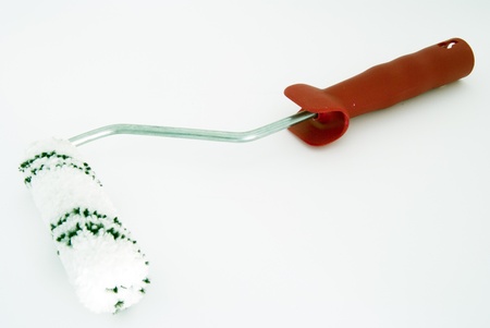 Isolated Paint Roller on white backgroundの写真素材