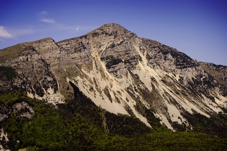 Beautiful view of mountains During the spring leave change