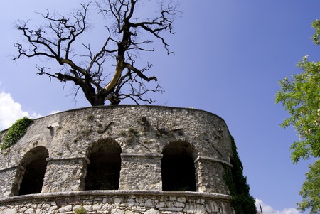 Medieval fortress in Italyの写真素材