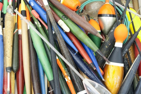 Fishing float on a white background.の写真素材