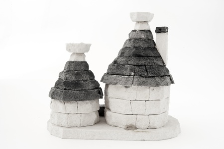 stone model the style of construction is specific to the Murge area of the Italian region of Apuliaの写真素材