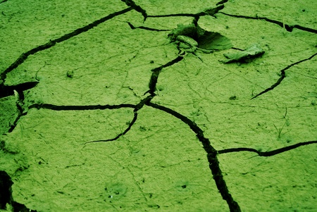 Cracked earth in dry desertの写真素材