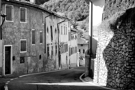 Mountain village in Trentino South Tyrol. Italyのeditorial素材