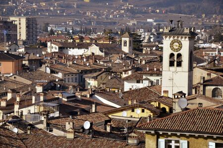 The Rovereto city as seen from above のeditorial素材