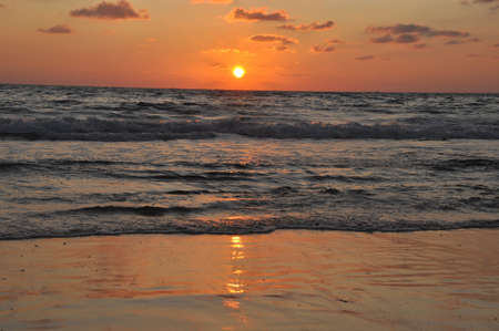 Sunset at Israeli northen borderの写真素材