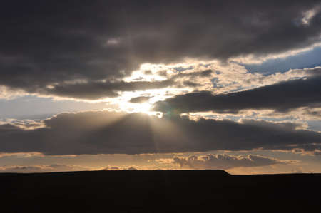 Israeli Desert Sunset Sinai Border Area 2の写真素材