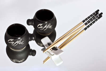 a set of Japanese dishesの写真素材