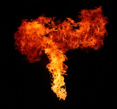Some summer show with fire in portugalの写真素材