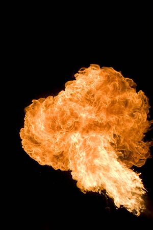 Fire Flame in a strange formeの写真素材