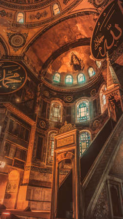 inside view of Hagia Sophiaのeditorial素材