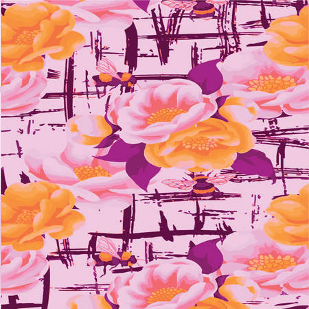 Floral Pattern Textureのイラスト素材