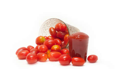 cherry tomato white food eatingの写真素材