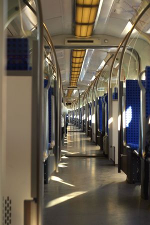 This is an image made from within a train