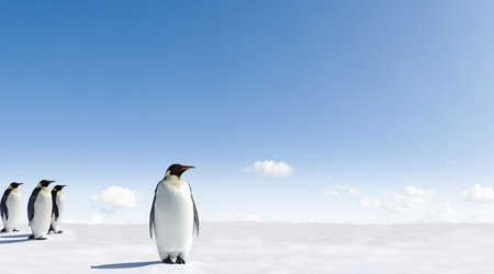 Emperor Penguins in Antarcticaの写真素材