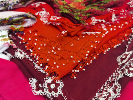 Headscarves in different sizes and colors
