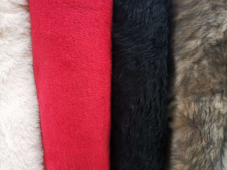 Various fabrics and colors and design of textiles