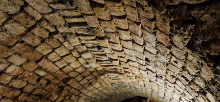 Catacomb vaults in St. Stephen's Cathedral in Viennaの写真素材