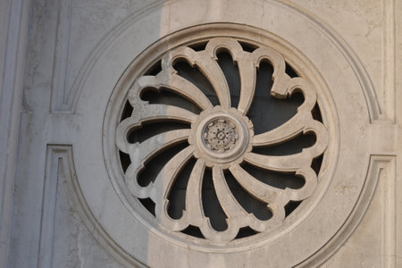 in Venice an exterior of a building decoration like a chakraの写真素材