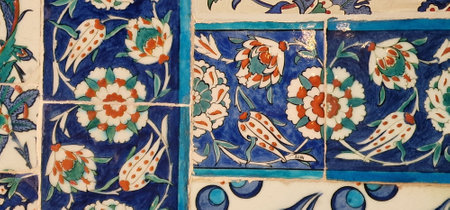 Tiles in the Eyup Sultan Mosque in Istanbul