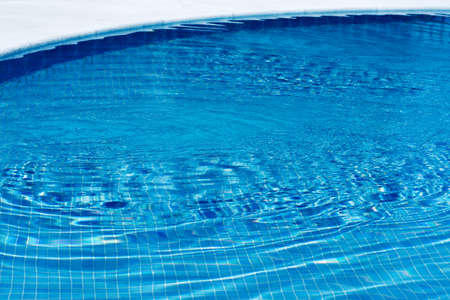 Pool side with no people and room for copy space and text の写真素材