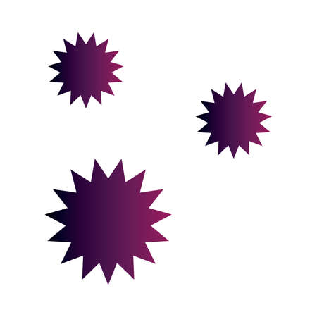 Illustration of a creepy purple virus.のイラスト素材