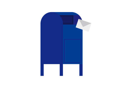 Illustration of the blue post.のイラスト素材