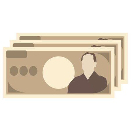 10000 yen bill for Japan.のイラスト素材