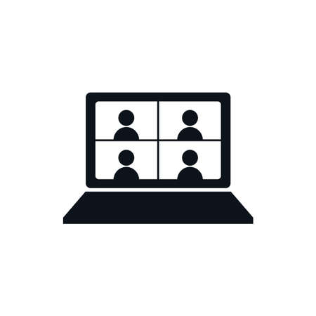 Business illustration of video conferencing.のイラスト素材