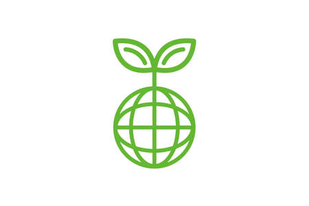 A business icon with the image of eco.のイラスト素材