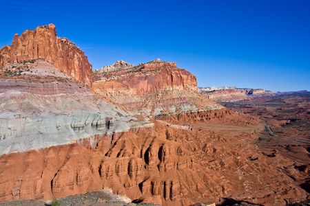 Landscape view of Capitol Reef National Parkの写真素材
