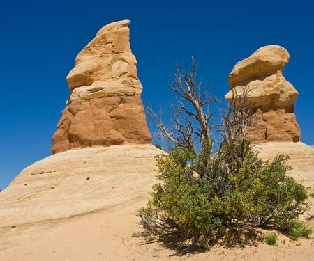 Devil Garden rock formationsの写真素材